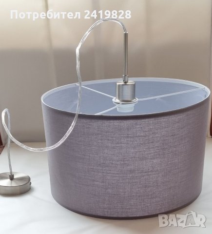 Окачваща лампа EGLO PASTERI, текстилна окачена лампа с 1 светлинна точка, висяща лампа от стомана и 