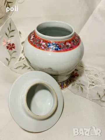 китайски порцеланов буркан , снимка 6 - Декорация за дома - 49486885