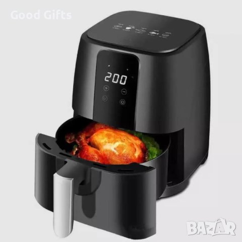 Air Fryer - Уред за здравословно готвене с горещ въздух , 1350 W, 7л, Тъч скрийн управление, снимка 4 - Фритюрници - 40839527
