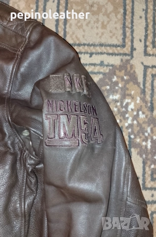NICKELSON английско пилотско кожено яке тип MА-1, размер L-XL / 54, снимка 5 - Якета - 52794057