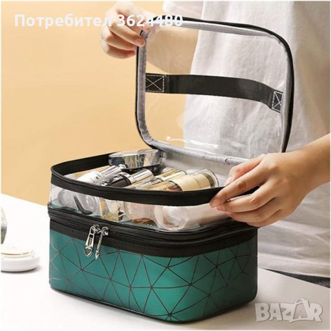 Двуетажна козметична чанта, снимка 3 - Други стоки за дома - 39986156