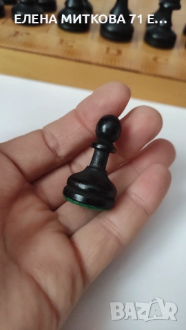 Шах с дървени фигури дъска 35 х 35 см, снимка 4 - Шах и табла - 53419940