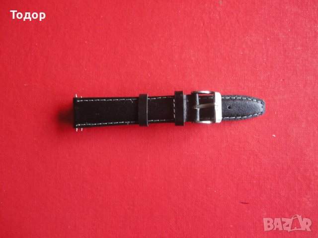 Черна кожена каишка 2, снимка 5 - Каишки за часовници - 40577545