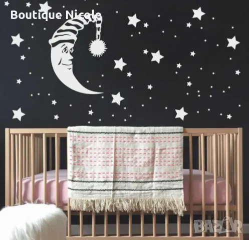 Лунна Симфония: Звездни Стикери за Стена, Която Разказват Историята на Нощта"  , снимка 4 - Други - 48001893