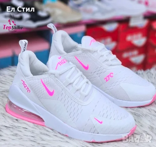 💎Nike Air Max 270 Цвят Бяло и Розово 36 37 38 39 40 Цена:61€ Еконт, снимка 3 - Маратонки - 55972230
