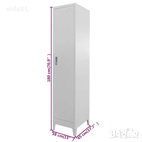 vidaXL Заключващ се шкаф, 38x45x180 cм, снимка 7 - Шкафове - 56146414