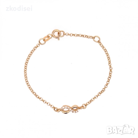 Златна детска гривна 1,55гр. 13,7см. 14кр. проба:585 модел:33792-3