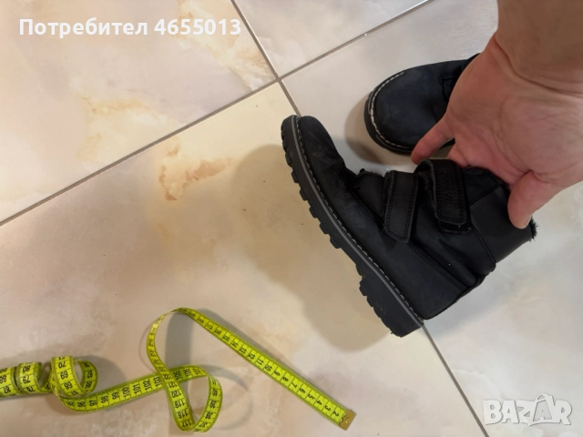 ПОДАРЯВАМ - Детски черни боти 32-Номер 21см.-Стелка, снимка 2 - Детски боти и ботуши - 52461275