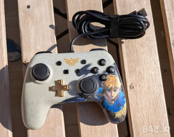 PowerA Zelda Link контролер за Nintendo Switch – жичен, Nintendo лиценз