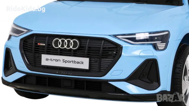 Audi E-Tron Sportback 12V – Детска акумулаторна кола, Синя, EVA гуми, 4x4, снимка 11 - Детски велосипеди, триколки и коли - 50427468