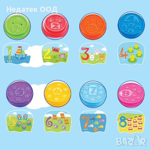 Пирамида с чаши и числа, Многоцветна, 1 година, снимка 3 - Други - 40410659