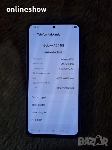 Samsung A54 128Gb/ 8 ram Lillac android 16, снимка 6 - Samsung - 55943922