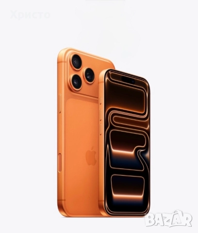 НОВ!!! Apple iPhone 17 Pro Max, 2TB, 5G, Cosmic Orange + подарък оригинален адаптер Apple