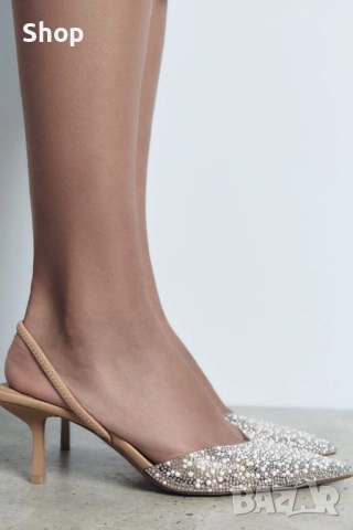 👡 Обувки на ток на Zara, снимка 4 - Дамски обувки на ток - 53782613