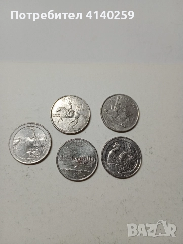 САЩ монети 1/4 куортър Долар 2019 г 2014 г , снимка 1