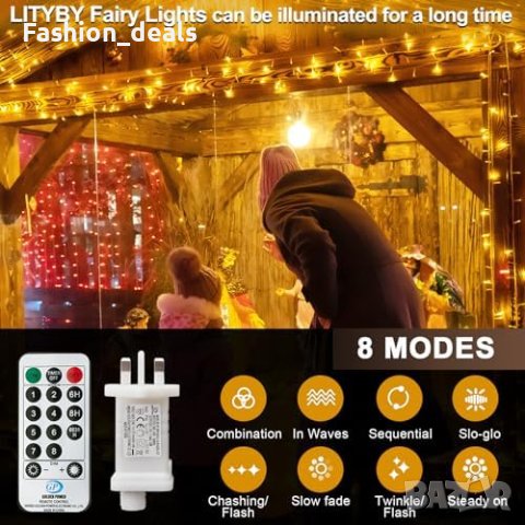 Нови 120 LED лампички светлина 15 метра за Декорация Дом Украса Коледа, снимка 4 - Други - 42510827