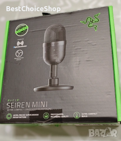 Микрофон Gaming Razer Seiren Mini, Черен, снимка 4 - Микрофони - 53157537