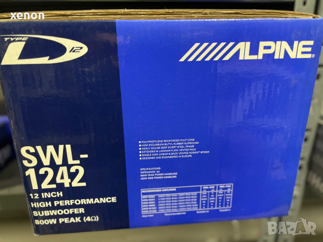 Subwoofer Alpine SWL-1242 , снимка 4 - Аксесоари и консумативи - 34710907