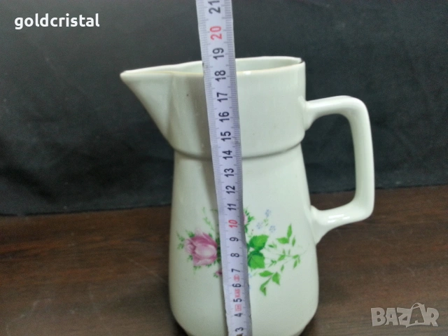 Стар български порцелан кана , снимка 2 - Антикварни и старинни предмети - 53866191