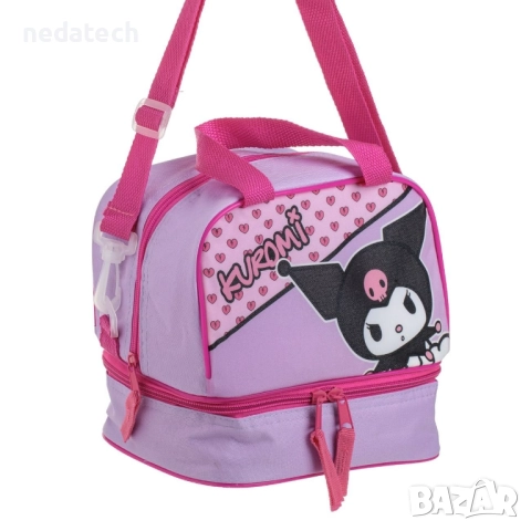 Термо чанта за обяд Kuromi, 2 места, Розов - Лилав, 20x14x18 см., снимка 3 - Хладилни чанти - 51492274