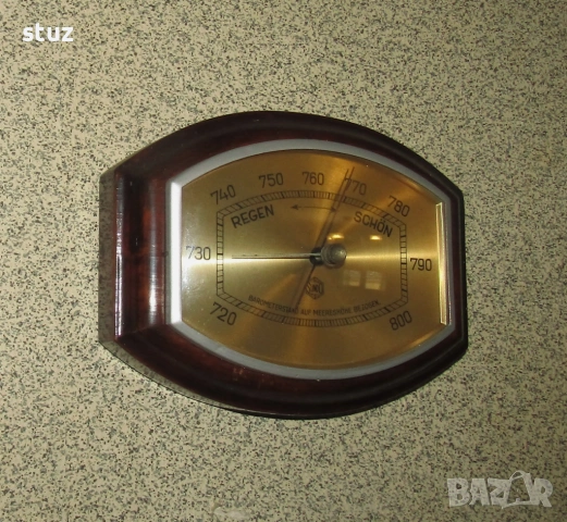Антикварен немски стенен барометър Sundo, снимка 3 - Други - 53684646