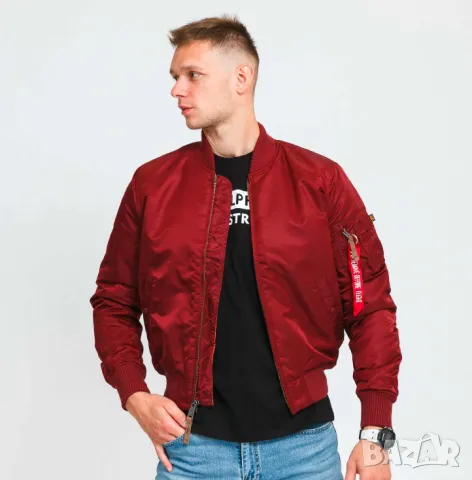 ALPHA INDUSTRIES леко бомбър яке , унисекс модел - размер S-M , снимка 4 - Якета - 47412163