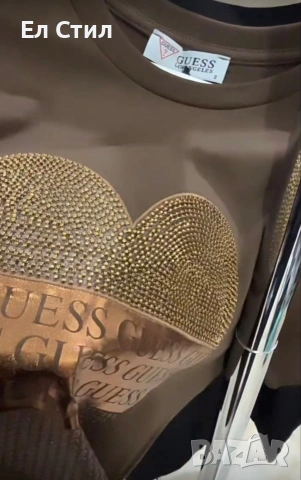 🤍Тениска "GUESS " Памук Черно С М Л Кафяво С М Л Бежово С М 19€, снимка 6 - Тениски - 53866936