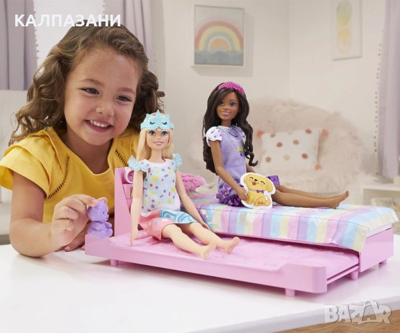 Кукла Barbie - Моята първа Барби: Комплект Време е за сън Mattel HMM64, снимка 7 - Кукли - 42047006