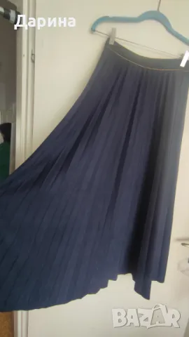 Дълга синя пола с колан, снимка 5 - Поли - 50181985