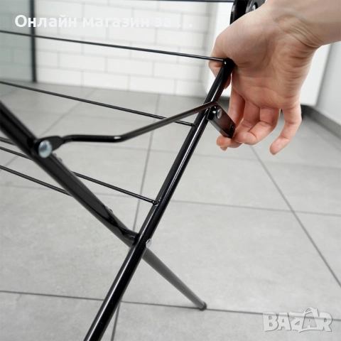 Вертикален сушилник за дрехи на 3 нива_простор за пране 61x58x136 cm 568003, снимка 4 - Сушилници - 53232654