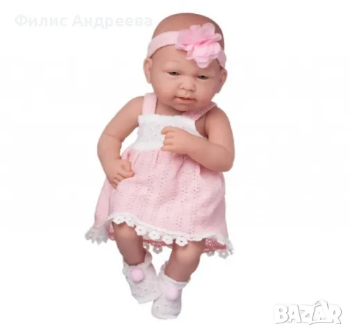 Кукла Junfa Pure Baby в розово 35см, снимка 5 - Кукли - 48244607