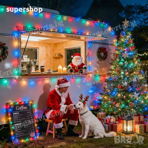 Светлинна верига 50м. от 250 Led коледни лампички RGB многоцветни, снимка 4 - Други - 52424233