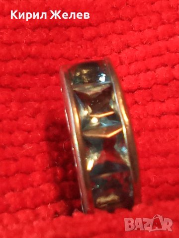 СКЪПОЦЕННА СРЕБЪРНА АР ДЕКО ОБЕЦА СРЕБРО 925 с ЮВЕЛИРНО ФАСЕТИРАН СИН ЦИРКОНИЙ 38220, снимка 14 - Обеци - 40933205