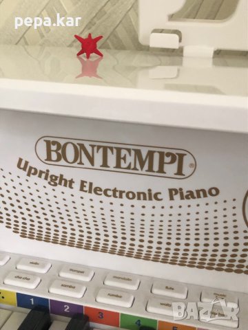 Детско пиано Bontempi електронно със столче и музикални играчки, снимка 2 - Музикални играчки - 42550200