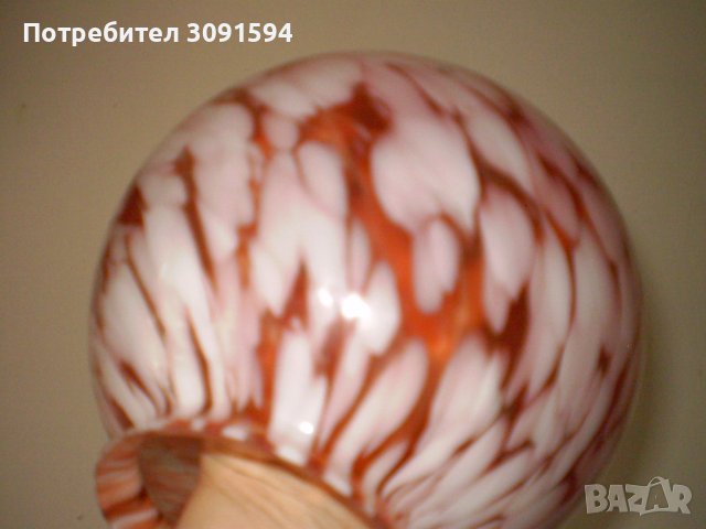 Стар стъклен абажюр глобус многоцветен лампа полюлеи , снимка 6 - Други ценни предмети - 41464980