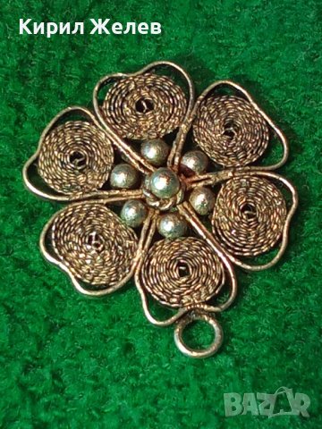 СТАРИНЕН СРЕБЪРЕН ФИЛИГРАНЕН ФЛОРАЛЕН МЕДАЛЬОН РЪЧНА МАЙСТОРСКА ИЗРАБОТКА 28766, снимка 9 - Антикварни и старинни предмети - 37268793