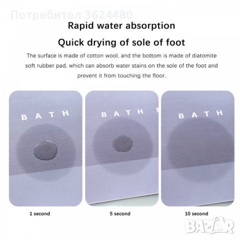 Абсорбираща постелка за баня, снимка 12 - Други стоки за дома - 40351020