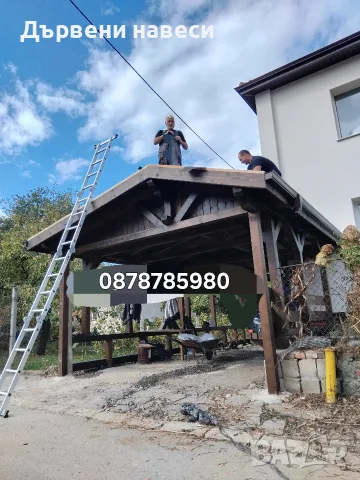 Ремонт на покриви Дървени навеси, снимка 15 - Ремонт на покриви - 55802523