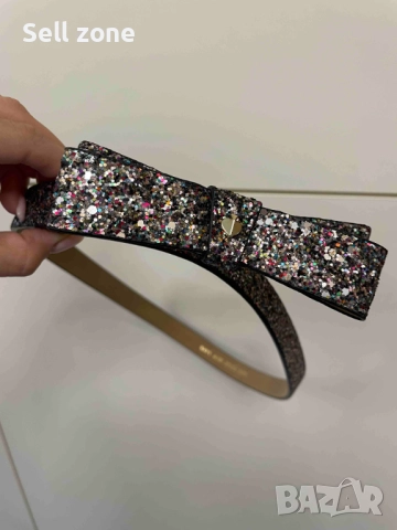 Оригинален колан Kate Spade с брокат и панделка, снимка 3 - Колани - 51690040