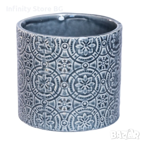 🌿 Керамична кашпа в сиво антик – стил и уют за вашия дом 🌿