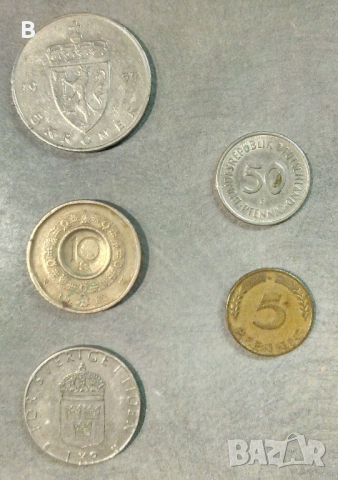 Разни монети: крони, пфениги, рубли, т. лира, снимка 1 - Нумизматика и бонистика - 44601918