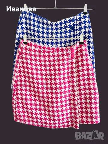 Поличка карирана. Каре фуксия и син цвят, снимка 2 - Поли - 50433841