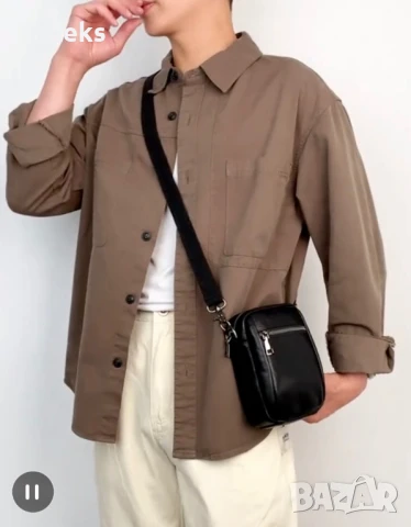 Малка, Компактна Лятно/ваканционна чантичка с презрамки (Черна естествена кожа), снимка 2 - Чанти - 51029353