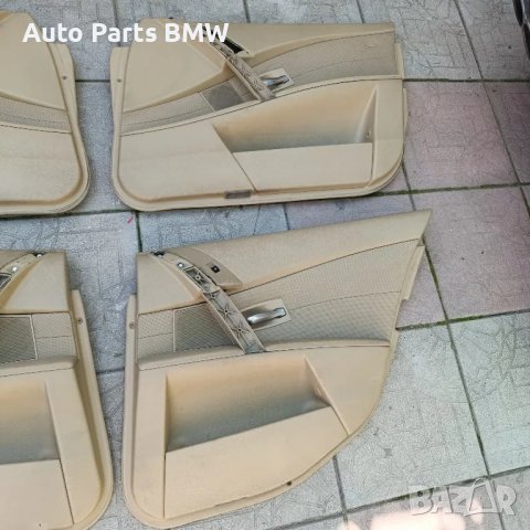Кори врати BMW E60 E61 Бежави кожени кори с амбиентно осветление и Logic 7 отвори БМВ Е60 Е61, снимка 6 - Части - 50012864
