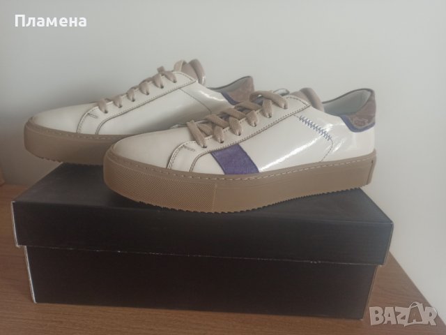 Нови кецове естествена кожа лак  Aquamarine 38 номер , снимка 1