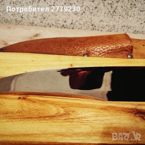 Ловен масивен нож с изобразен Бухал и Еделвайс  , снимка 15 - Ножове - 49863104