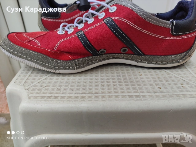 Червени сникърси Bugatti, снимка 4 - Маратонки - 53275285