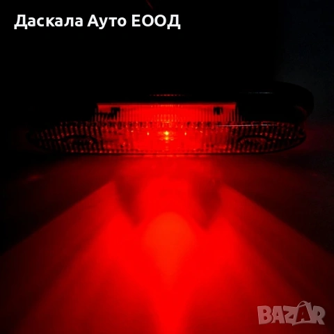 1бр. ЧЕРВЕН ЛЕД LED габаритс 1 диод овал, 12-24V , Полша , снимка 2 - Аксесоари и консумативи - 35300363