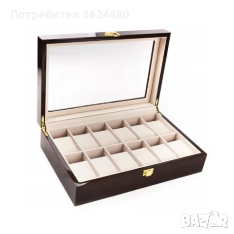 Голяма дървена кутия органайзер за часовници 4862, снимка 5 - Други - 53309273