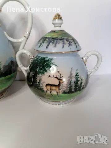 Антикварен сервиз за чай , снимка 6 - Антикварни и старинни предмети - 49020587